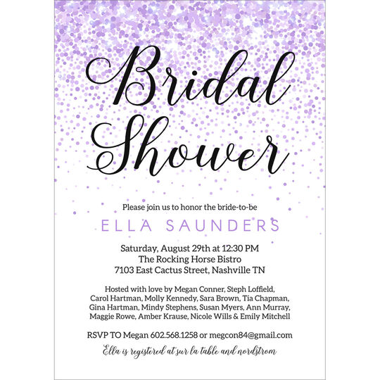 Confetti Bridal Shower Invitations